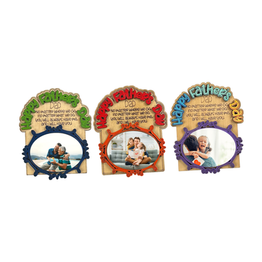 No Matter where we go- Photo Frame-Fathers Day - Pick Colour - Unicorn Fart Productions